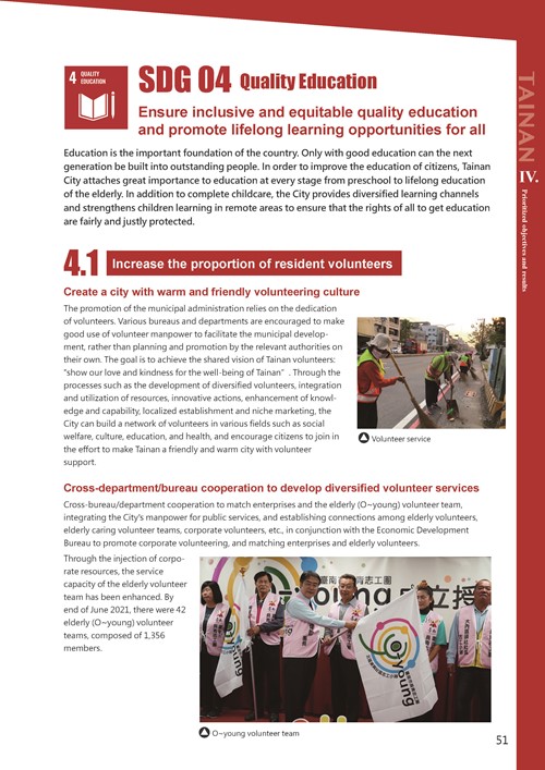 2021 Tainan City Sustainable Development Goal  Voluntary Local Review第54頁內容